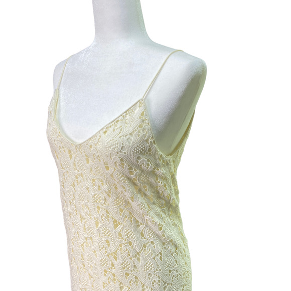 BLAQUE LABEL for Revolve | sz S Women's Ivory Lace Lined Sleeveless Mini Dress - Picture 3 of 8